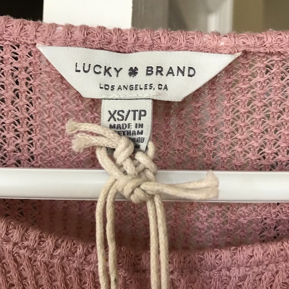 🆕🔥LUCKY BRAND GORGEOUS BLUSH COLORED&BUTTERY SOFT LIGHTWEIGHT LONGSLEEVSWEATER - Picture 5 of 13